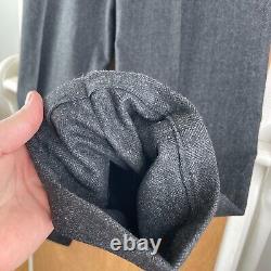 VINTAGE Polo Ralph Lauren Pants Mens 34x34 Gray Tweed Wool Herringbone Pleated