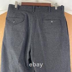 VINTAGE Polo Ralph Lauren Pants Mens 34x34 Gray Tweed Wool Herringbone Pleated