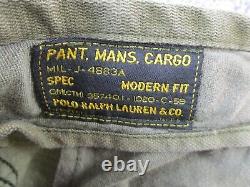 VINTAGE Polo Ralph Lauren Paratrooper Pants Mens Modern Fit 32x32 Green Rip Stop