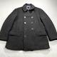 Vintage Polo Ralph Lauren Pea Coat Mens Xxl 2xl Black Double Breasted Heavy Wool