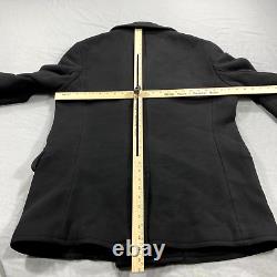 VINTAGE Polo Ralph Lauren Pea Coat Mens XXL 2XL Black Double Breasted Heavy Wool