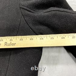 VINTAGE Polo Ralph Lauren Pea Coat Mens XXL 2XL Black Double Breasted Heavy Wool