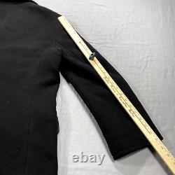 VINTAGE Polo Ralph Lauren Pea Coat Mens XXL 2XL Black Double Breasted Heavy Wool