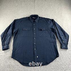 VINTAGE Polo Ralph Lauren Shirt Mens Large Blue Button Up Rayon Casual Singapore