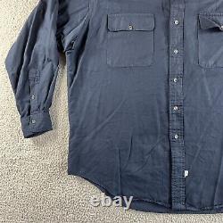 VINTAGE Polo Ralph Lauren Shirt Mens Large Blue Button Up Rayon Casual Singapore