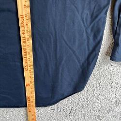 VINTAGE Polo Ralph Lauren Shirt Mens Large Blue Button Up Rayon Casual Singapore
