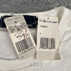 VINTAGE Polo Ralph Lauren Shirt Mens Large Polo Ski 92 Deadstock Single Stitch