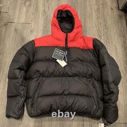 VINTAGE Polo Sport Ralph Lauren Puffer Jacket Coat Reversible Red Black NEW NWT