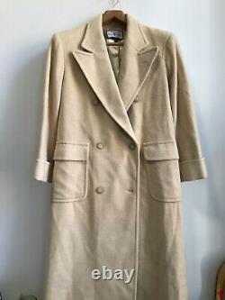 VINTAGE Ralph Lauren Camel Hair Polo Coat Double Breasted Top Coat Womens 8
