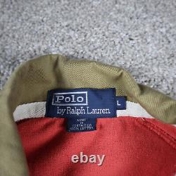 VINTAGE Ralph Lauren Polo Shirt Mens Large Orange Catch And Release Sportsman