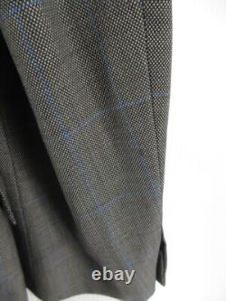 VINTAGE Ralph Lauren Polo Suit Men 43 Long Gray Wool Double Breasted USA Check