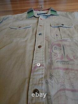 VINTAGE Rare Polo Ralph Lauren Tribal Custom Safari Woven Mens Oxford Large