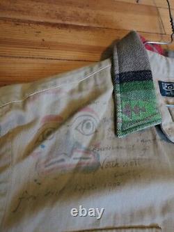 VINTAGE Rare Polo Ralph Lauren Tribal Custom Safari Woven Mens Oxford Large