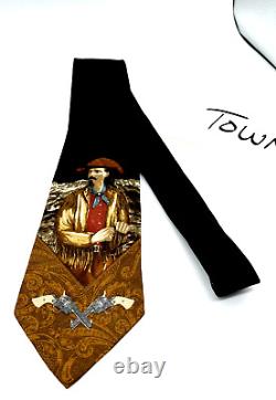 VINTAGE Rare Polo Ralph Lauren Wild Bill Hickok Necktie Buffalo Silk TIE