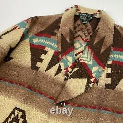 VNTG Ralph Lauren Polo Country (L) Southwestern Cotton/Wool Blanket Shawl Coat