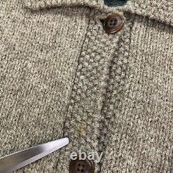 VNTG Ralph Lauren Polo Country (M) RL 90 Folk Americana Wool Hand Knit Cardigan