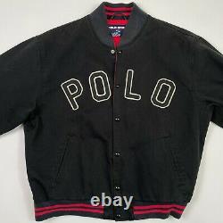 VNTG Ralph Lauren Polo Sport (XL) Tiger Head Varsity Cotton Twill Jacket