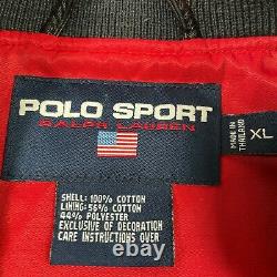 VNTG Ralph Lauren Polo Sport (XL) Tiger Head Varsity Cotton Twill Jacket