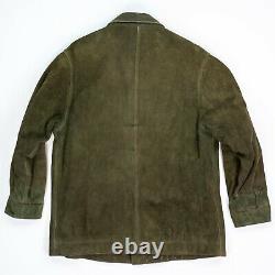 VNTG Ralph Lauren polo Country (M) Forest Green Suede Twill Lined Chore Coat