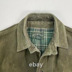 VNTG Ralph Lauren polo Country (M) Forest Green Suede Twill Lined Chore Coat