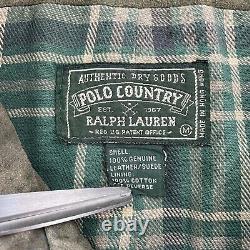 VNTG Ralph Lauren polo Country (M) Forest Green Suede Twill Lined Chore Coat