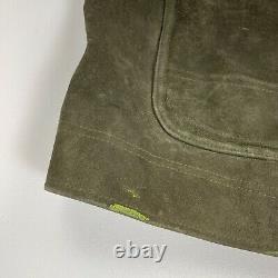 VNTG Ralph Lauren polo Country (M) Forest Green Suede Twill Lined Chore Coat