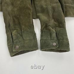 VNTG Ralph Lauren polo Country (M) Forest Green Suede Twill Lined Chore Coat