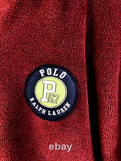 VTG 1990's Polo Sport Ralph Lauren Cookie P67 STADIUM Fleece Jacket SPELL Out XL