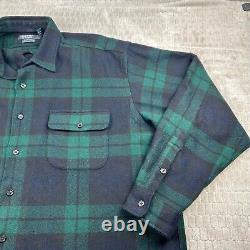 VTG POLO RALPH LAUREN 100% Cashmere Mens XL Sweater Blackwatch Button Flaws