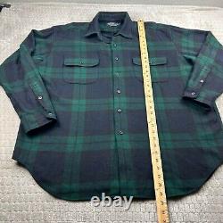 VTG POLO RALPH LAUREN 100% Cashmere Mens XL Sweater Blackwatch Button Flaws