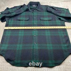 VTG POLO RALPH LAUREN 100% Cashmere Mens XL Sweater Blackwatch Button Flaws