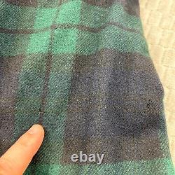 VTG POLO RALPH LAUREN 100% Cashmere Mens XL Sweater Blackwatch Button Flaws