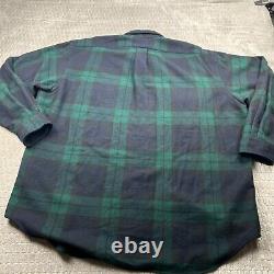 VTG POLO RALPH LAUREN 100% Cashmere Mens XL Sweater Blackwatch Button Flaws
