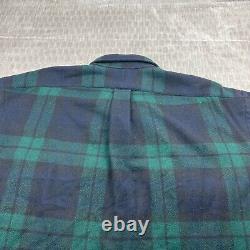 VTG POLO RALPH LAUREN 100% Cashmere Mens XL Sweater Blackwatch Button Flaws