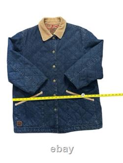VTG POLO RALPH LAUREN Large Denim Hunting Lined Chore Coat Corduroy Collar