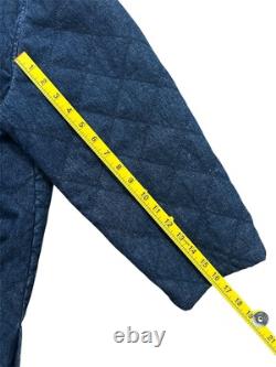 VTG POLO RALPH LAUREN Large Denim Hunting Lined Chore Coat Corduroy Collar