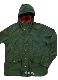 VTG PRL Quality Polo Ralph Lauren Hooded Field Jacket Canvas/Nylon Hunting Large
