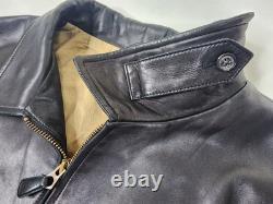 VTG Polo Ralph Lauren 2XL Chocolate Brown Butter Soft Chinstrap Leather Jacket