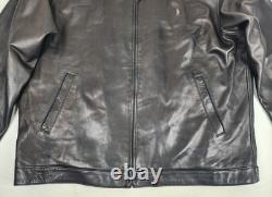 VTG Polo Ralph Lauren 2XL Chocolate Brown Butter Soft Chinstrap Leather Jacket