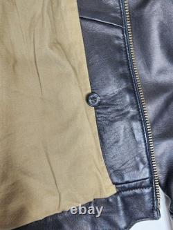 VTG Polo Ralph Lauren 2XL Chocolate Brown Butter Soft Chinstrap Leather Jacket