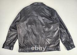 VTG Polo Ralph Lauren 2XL Chocolate Brown Butter Soft Chinstrap Leather Jacket