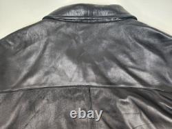 VTG Polo Ralph Lauren 2XL Chocolate Brown Butter Soft Chinstrap Leather Jacket
