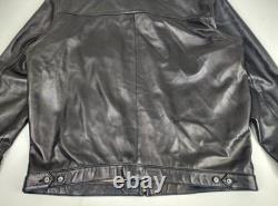 VTG Polo Ralph Lauren 2XL Chocolate Brown Butter Soft Chinstrap Leather Jacket