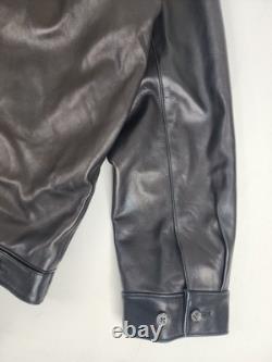 VTG Polo Ralph Lauren 2XL Chocolate Brown Butter Soft Chinstrap Leather Jacket