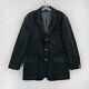 Vtg Polo Ralph Lauren Black Corduroy Jacket Sport Coat Mens 40r Blazer 3 Button