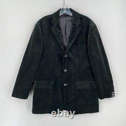 VTG Polo Ralph Lauren Black Corduroy Jacket Sport Coat Mens 40R Blazer 3 Button