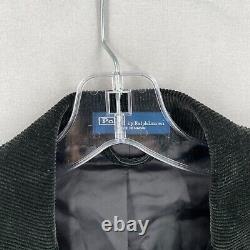 VTG Polo Ralph Lauren Black Corduroy Jacket Sport Coat Mens 40R Blazer 3 Button