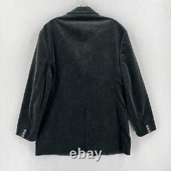 VTG Polo Ralph Lauren Black Corduroy Jacket Sport Coat Mens 40R Blazer 3 Button