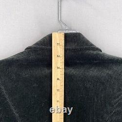 VTG Polo Ralph Lauren Black Corduroy Jacket Sport Coat Mens 40R Blazer 3 Button