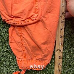 VTG Polo Ralph Lauren Cargo Paratrooper Pants 36x30 (34x30) Orange Military Ligh